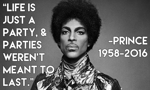 Thanks for the music and the joy Prince