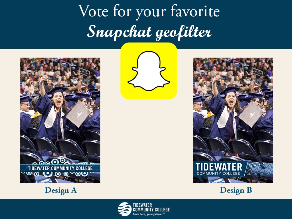 #TCC students, you decide. Which #geofilter do you want to see on <a href="/Snapchat/">Snapchat</a>? Cast your vote on our pinned poll!