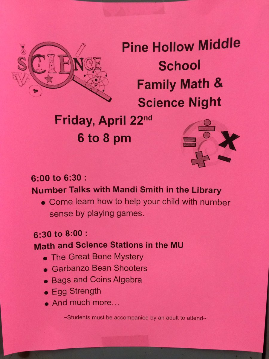 FaberScience's tweet photo. Hey families, make sure to drop by Math and Science night tomorrow @phmustangs ! https://t.co/mcNMCwXzb3