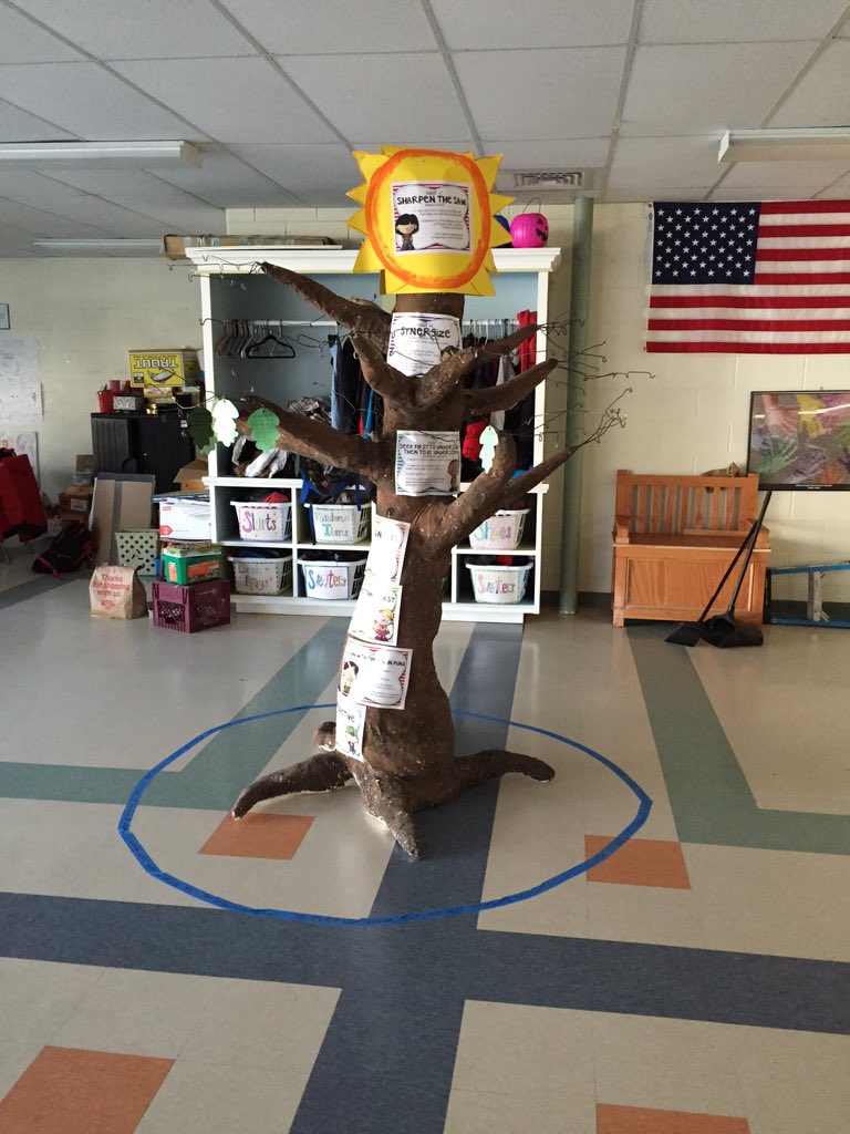 McDonough_CY's tweet photo. Students helped create the Habits Tree for our @TheLeaderinMe school! The kids have begun to #makebetterhappen https://t.co/plsgHsPgpb