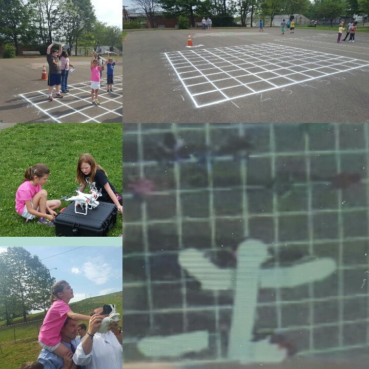 Great way to end the day at <a href="/BeaumontMagnet/">Beaumont Magnet Academy</a> with their Human Coordinate Grid &amp; a drone!#math&amp;art&amp;CTE @KCSinnovation