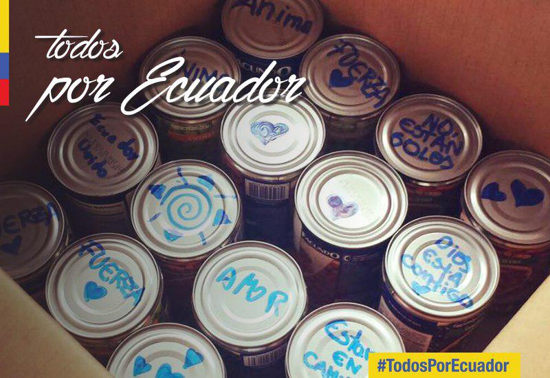 16 millones de manos solidarias juntas #TodosPorEcuador