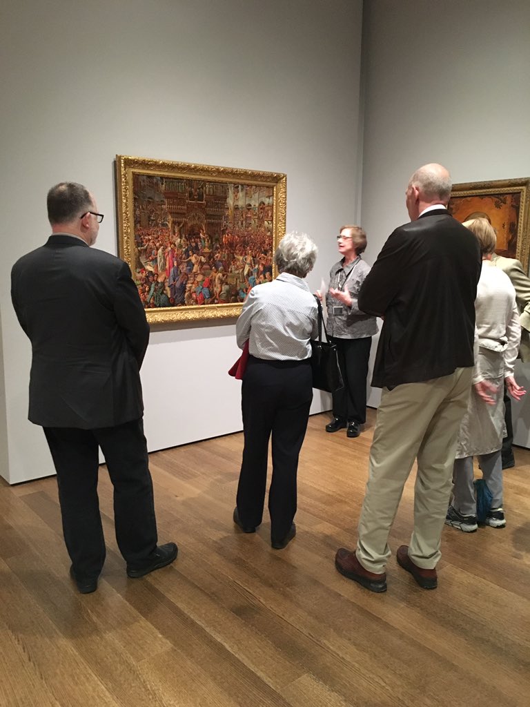 harvartmuseums's tweet photo. Member Tour Highlight: curator Miriam Stewart provides insights into William Hunt's complex painting #HAMmembers https://t.co/jzyoHA70sp
