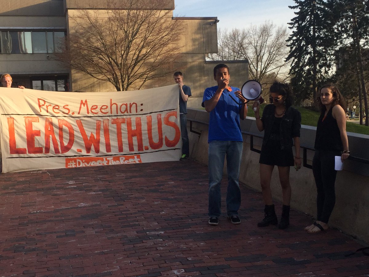 Muhammad, from our lovely team, talking about his experience as a freshman in this movement #DivestTheRest