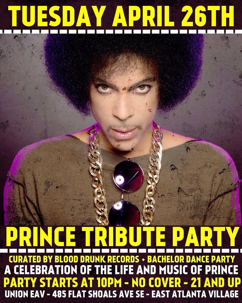 #riprince we are throwing a tribute party this coming Tuesday. Let's celebrate the legend at <a href="/unioneav/">Union</a> #tribute