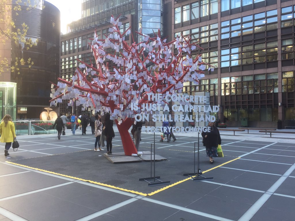caz_porter's tweet photo. Poet-Tree, Broadgate - #Londonspringtime https://t.co/dtOkCOK2GJ