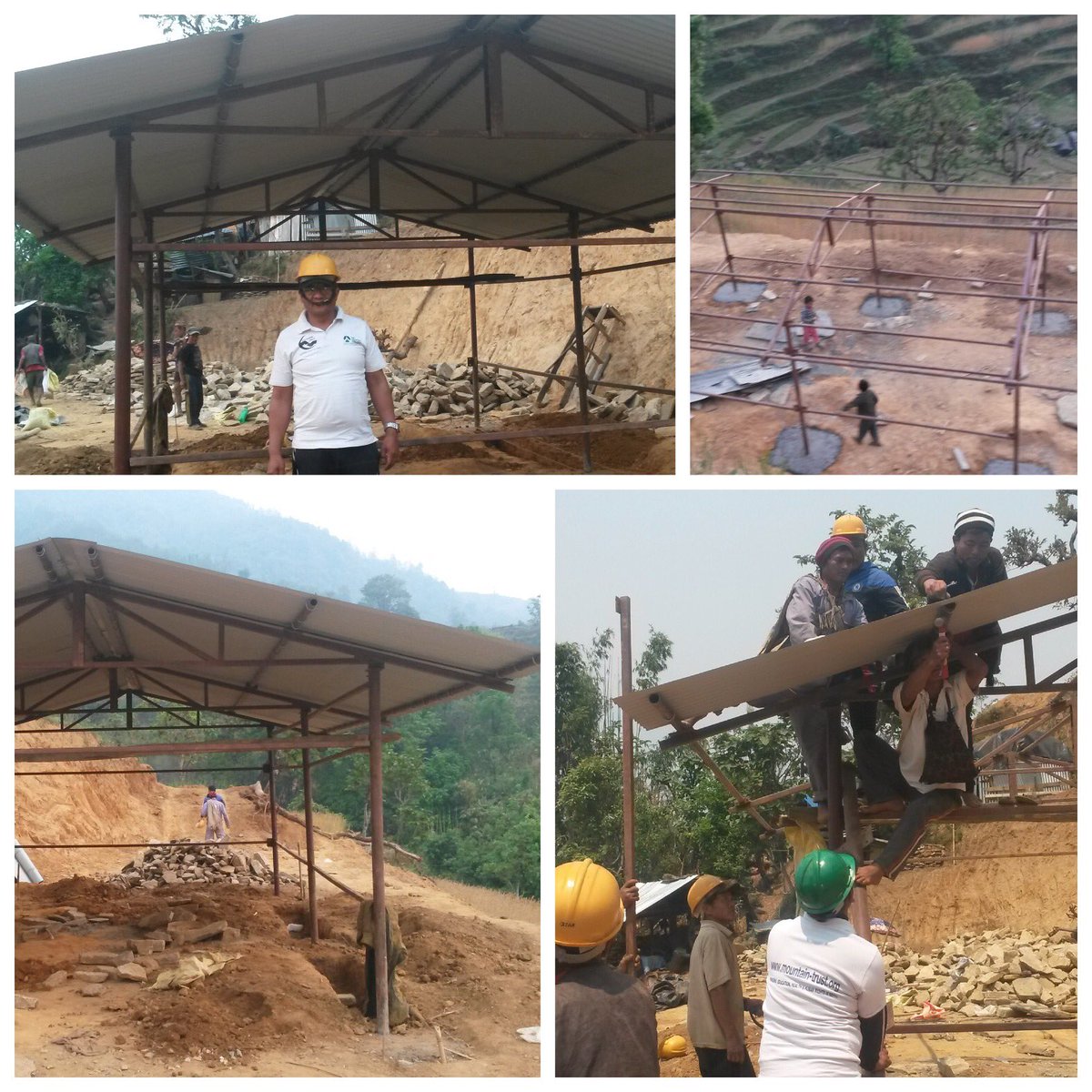 mountain_trust's tweet photo. #Volunteer this #summer helping #rebuild 50+ #homes in #rural #Nepal - first six frames are now up! #student #travel https://t.co/EVDTEvhPsg