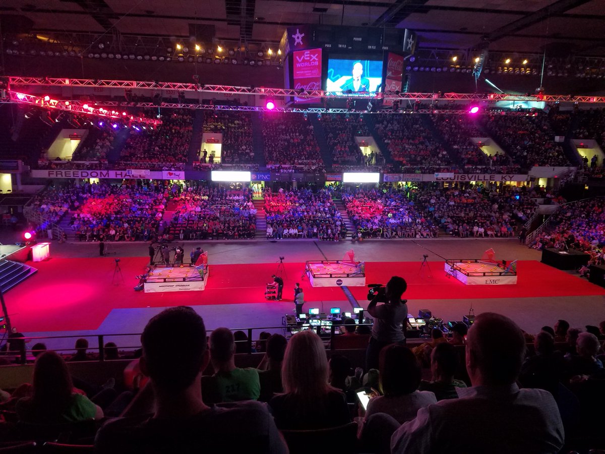 NCSS_CTAE's tweet photo. @nctheme had a great day competing at #VEXWorlds! Full day coming up tomorrow...#NCSSBeTheBest #NewtonROBOTS https://t.co/rextSfWl3m