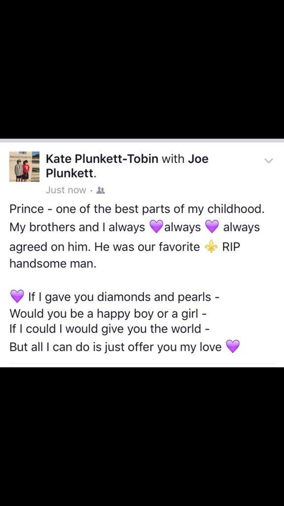 JPPlunkett's tweet image. Last time an artists' death saddened me as #Prince's has, was when we lost George Harrison. This sux. @Kateptobin