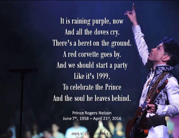 ChappyBeachGirl's tweet photo. #Prince #PurpleRain #dovesarecrying https://t.co/81WhuJ8RLo