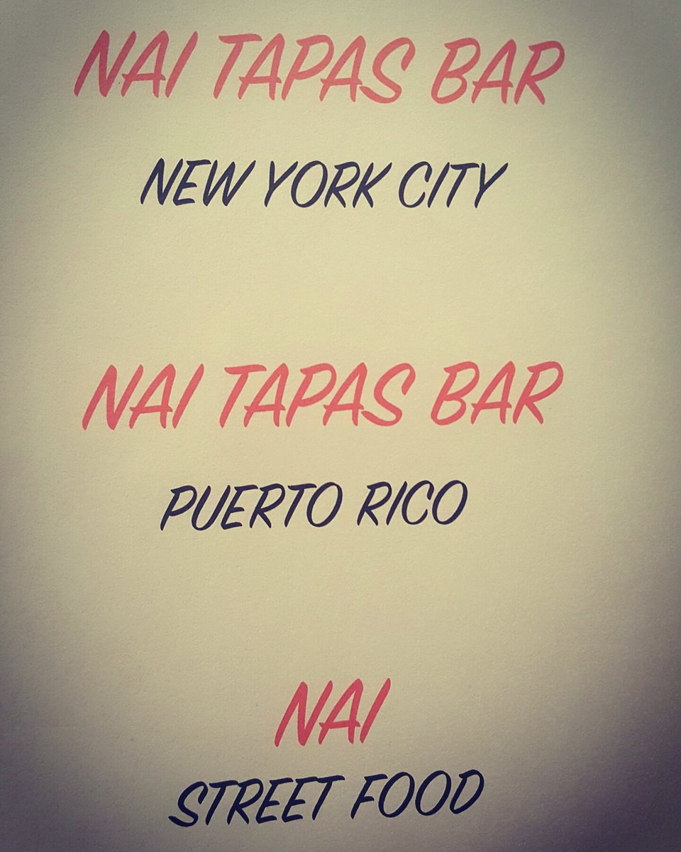 NaiTapasBar's tweet photo. Doin' it big in 2016! Puerto Rico &amp; Street Food in NYC! https://t.co/LWfeSdXgP0
