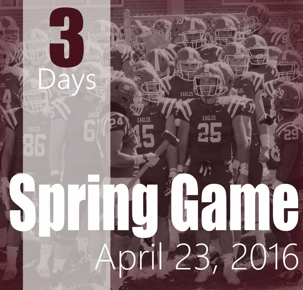 CSCFootball's tweet image. Eagle Fans are you ready??? #SpringGame2016 #3days