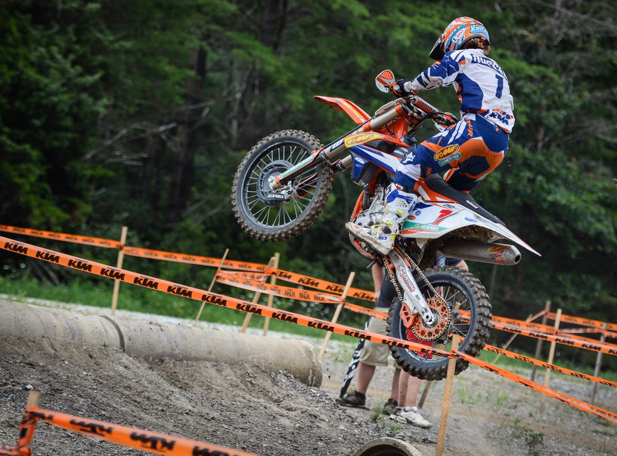 OhioOffroad's tweet photo. @KR557 launching his factory KTM rig over the pipes at Staunton MX.  New @FullGasEnduro Rd 3 (2015) gallery up. https://t.co/jKu6TSxdiN