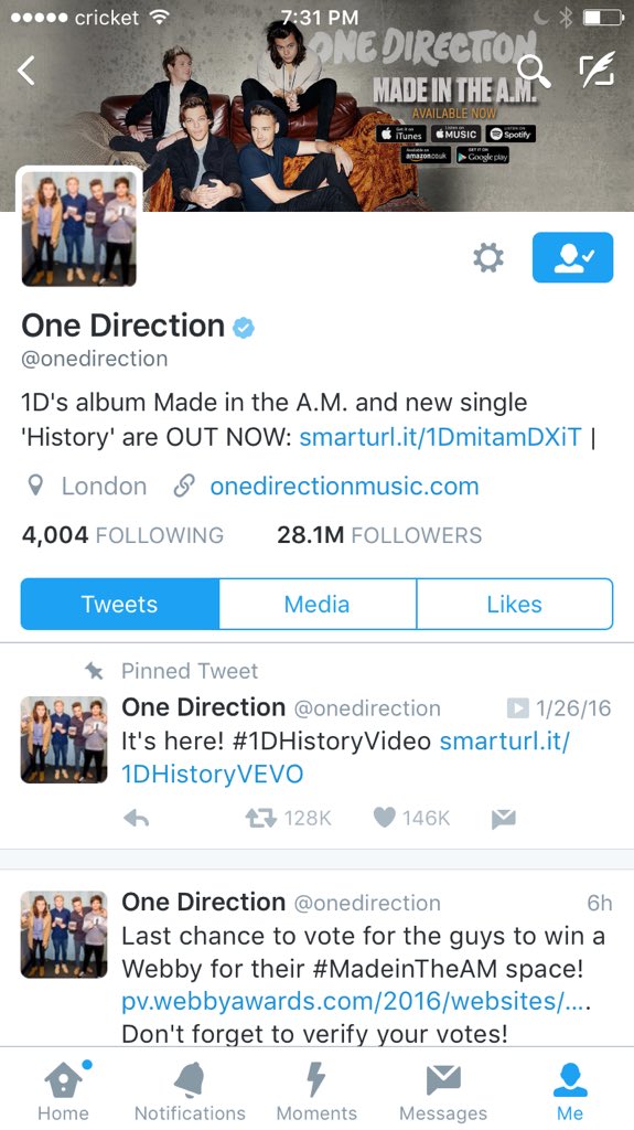 Update_OT4's tweet photo. Update: it's back now https://t.co/UhMN6waO9H