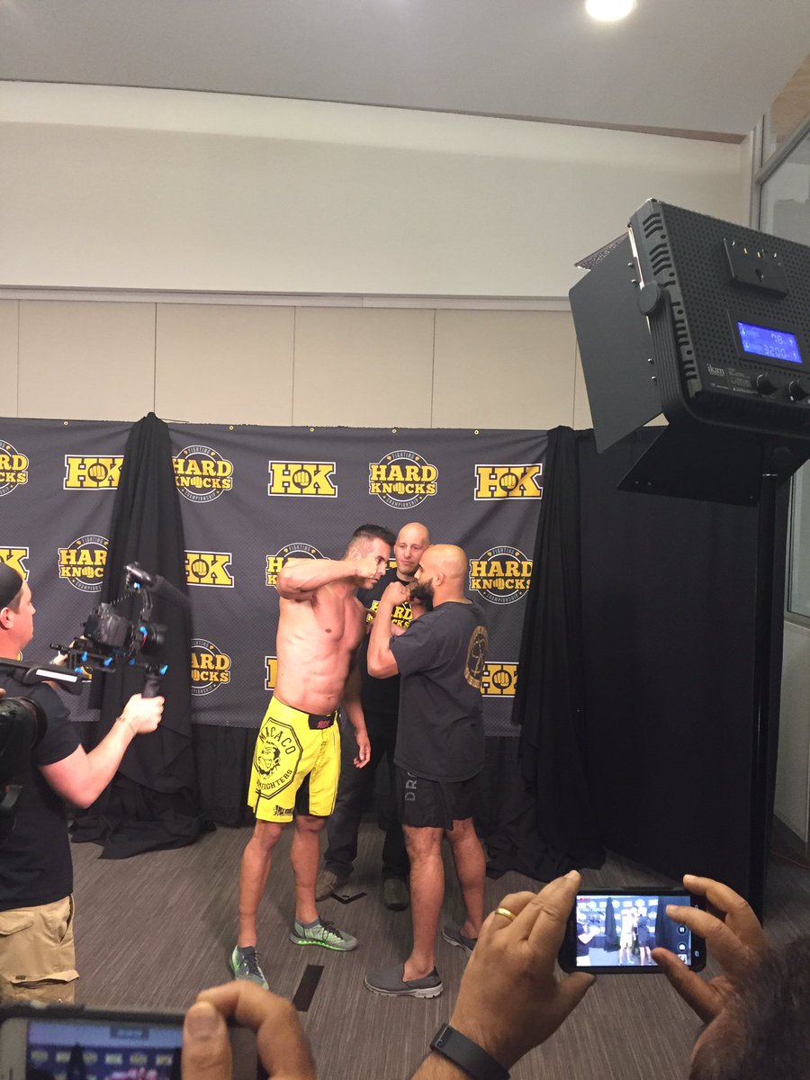 HKFighting's tweet photo. #HK49 both @1arjansingh and Chris Catala make weight and are set for the co-main event tomorrow night! https://t.co/N7hBeb4Bti