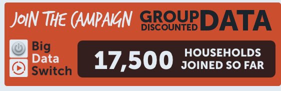 OneBigSwitchAU's tweet image. 17500 people have joined the #BigDataSwitch for cheaper data. Not you? Go to onebigswitch.com.au #peoplepower