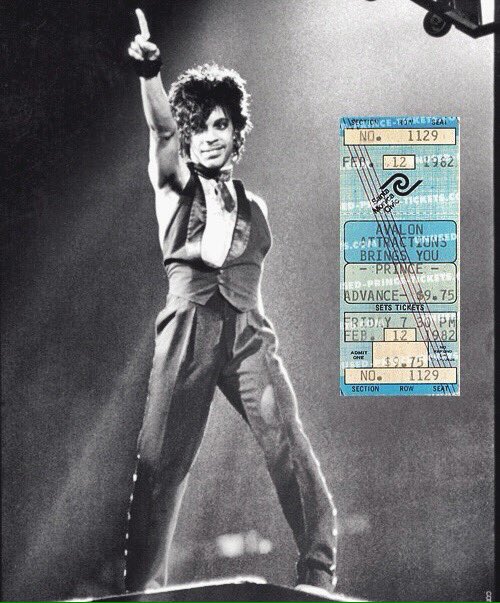 SantaMonicaPics's tweet photo. Prince concert ticket, Santa Monica Civic Auditorium, 2/22/82. 

(Ticket only, photo circa same tour 1981-2)

O(+> https://t.co/16sPQiIsWK