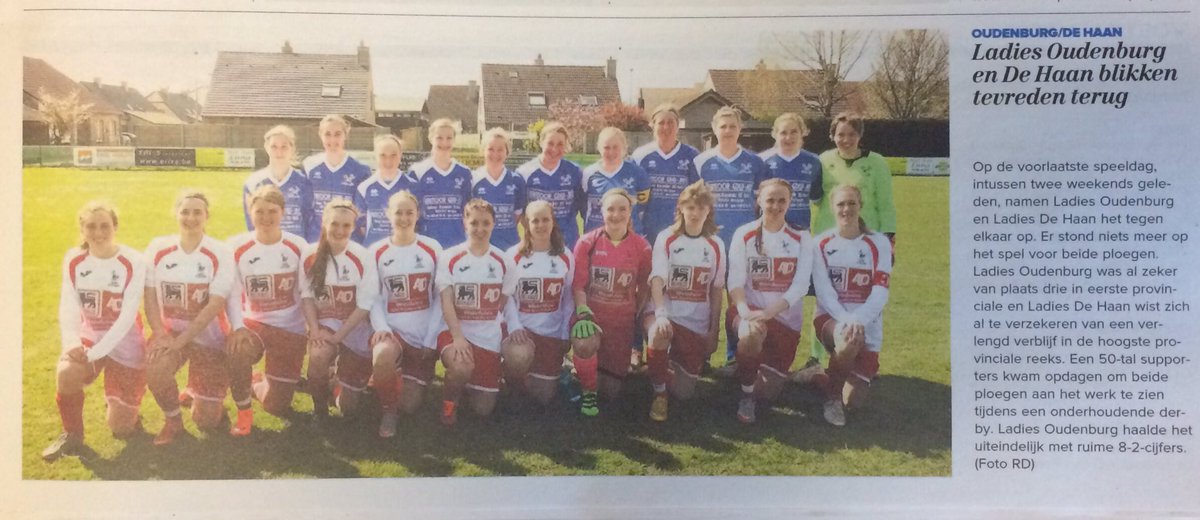 LadiesDeHaan's tweet photo. In de krant vandaag ⚽️ https://t.co/ts4yUHcPbb