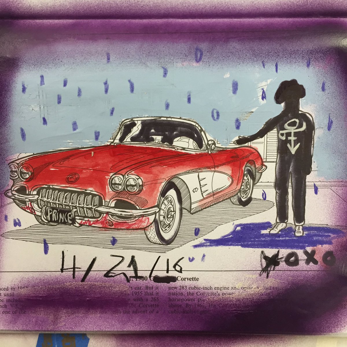 We lost a hero today, so much inspiration over the years. Rest in peace Prince. #prince #ripprince #purplerain