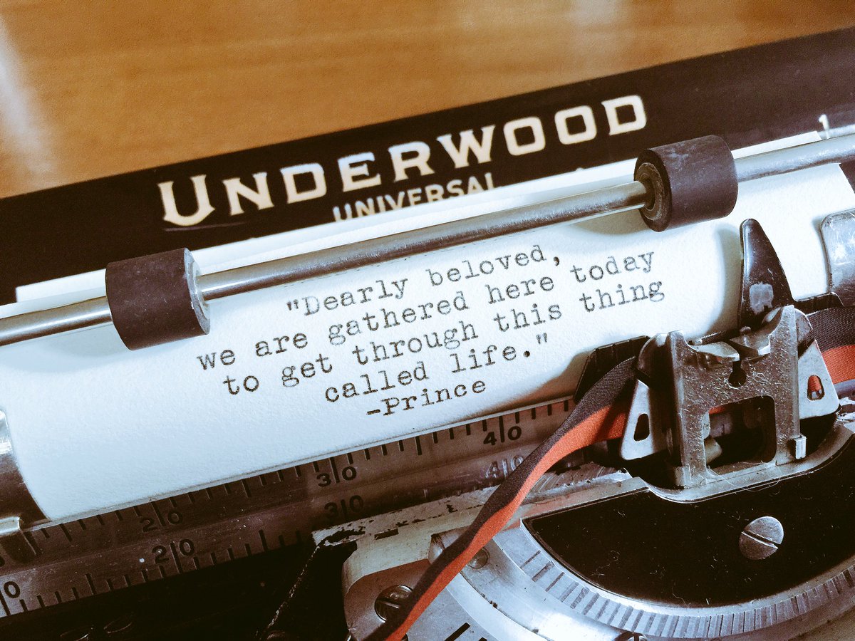 PDXtypewriters's tweet photo. Analog salute - #RIPPrince @AceTypewriter @WITTCO @EthanPDX https://t.co/yVwd4SIPV5