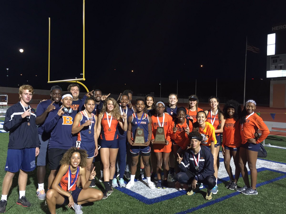 Brandeis Girls and Boys Area Track Champions! #RepTheB #Crush
