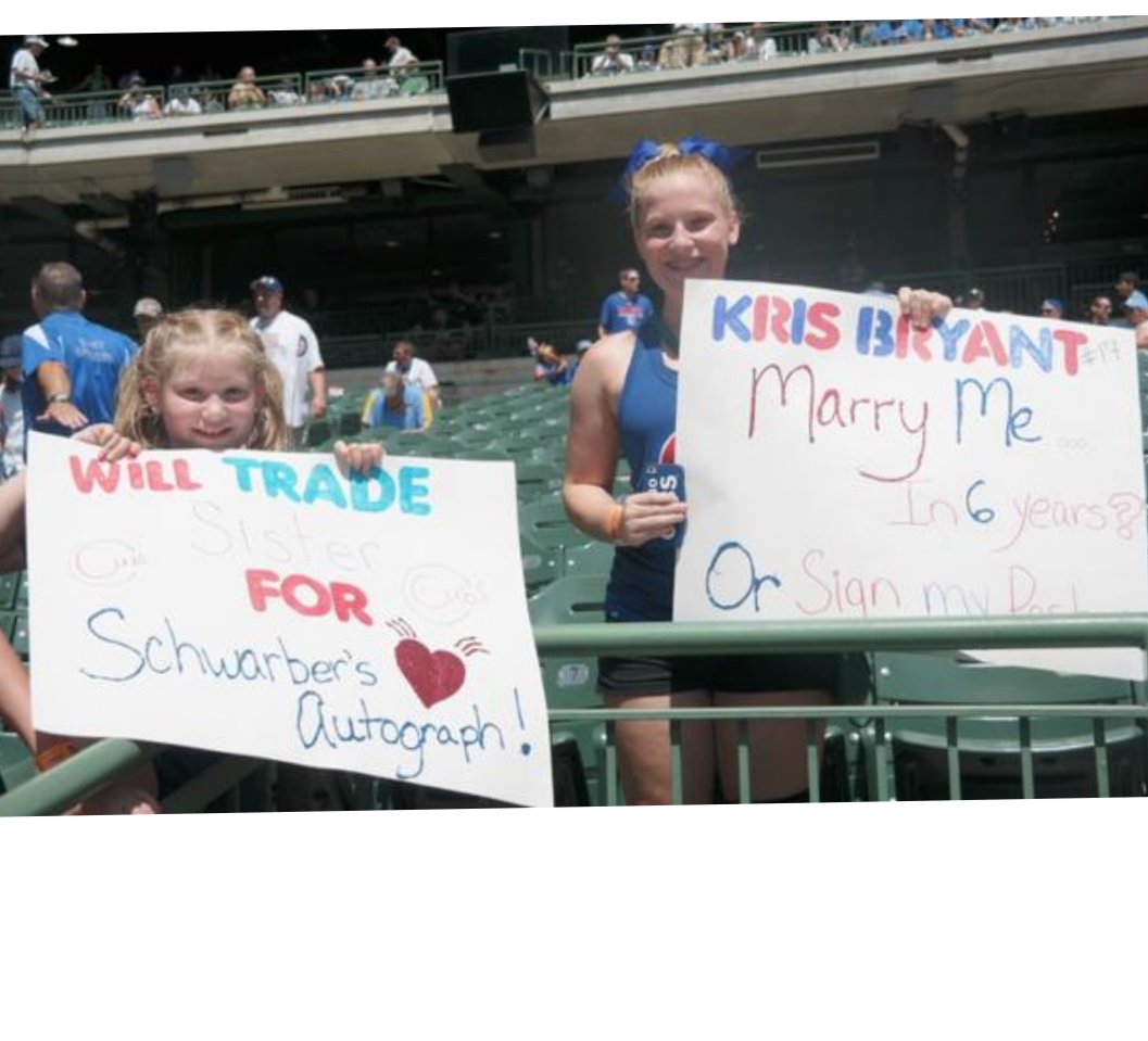 To her dad while he watches the <a href="/Cubs/">Chicago Cubs</a>  "Dad, I just can't get into it this year with <a href="/kschwarb12/">Kyle Schwarber</a> out." Lydia 10 yrs