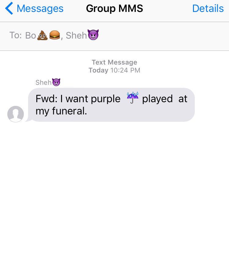 aprilpell's tweet photo. If anyone needs my mother, she's busy mourning the loss of Prince #verydistraught https://t.co/ugP2ioCHLf