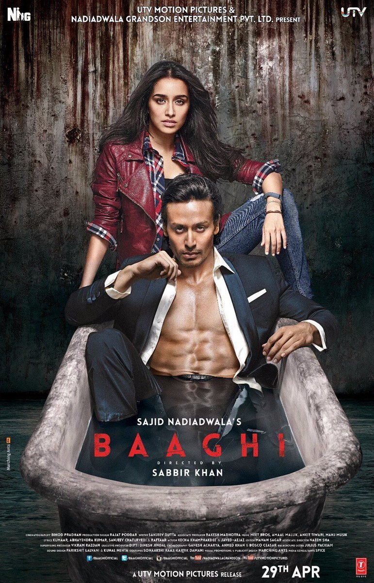 Guess what it's #1WeekForBaaghi  😘
This poster it so hot 🔥 
#BaaghiOn29thApril