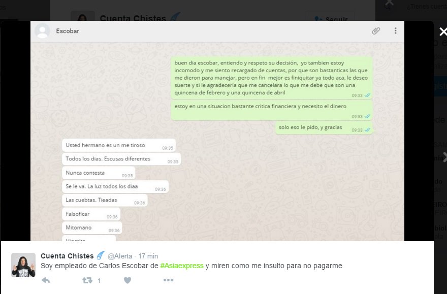 NanitaSB1983's tweet photo. @mvelezfotografo @mapyrosa conoce como #CarlosEscobar #estafaEmpleados inventand pa no pagar https://t.co/avQSEkeHVl https://t.co/LheICoBUkO