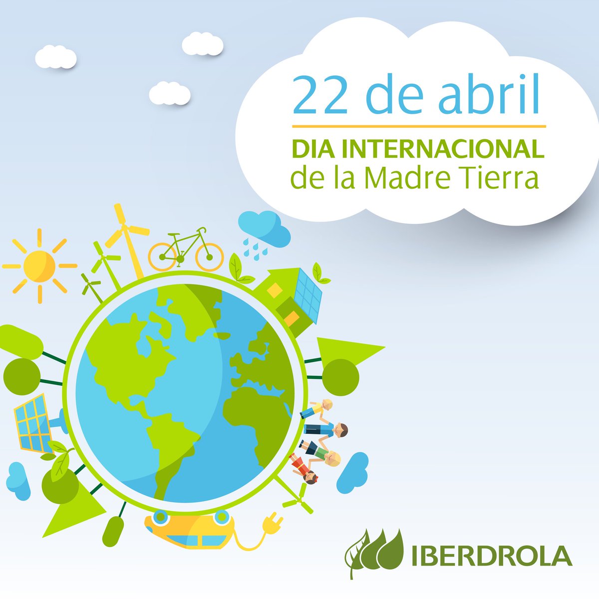 iberdrola's tweet photo. Madre no hay más que una... 🌍 también. ¡Cuidémosla! Hagamos su día a día ➕ renovable y sostenible #DiaDeLaTierra https://t.co/jalqvphy0A