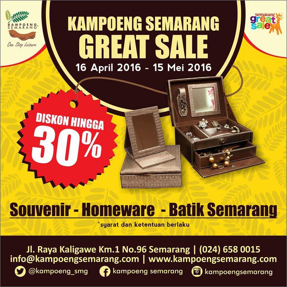 #SemarangGreatSale <a href="/kampoeng_smg/">Kampoeng Semarang</a> Souvenir - Homeware - Batik Semarang Diskon Hingga 30%