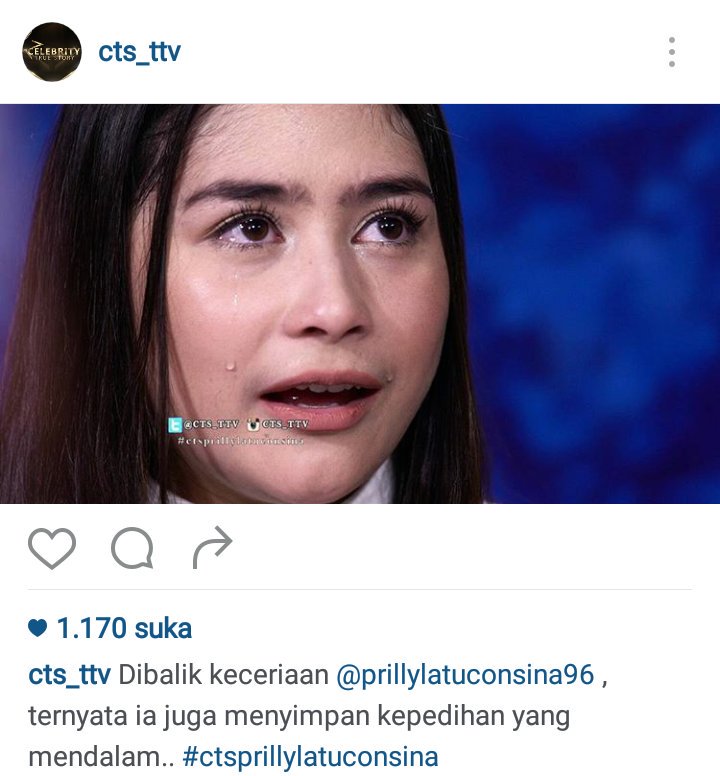 Angel_Bellee's tweet photo. Jangan lupa yaa guys, besok tonton Celebrity True Story edisi Prilly Latuconsina pkl 16.30 hanya di Trans TV :) https://t.co/X6HEbavZ4b