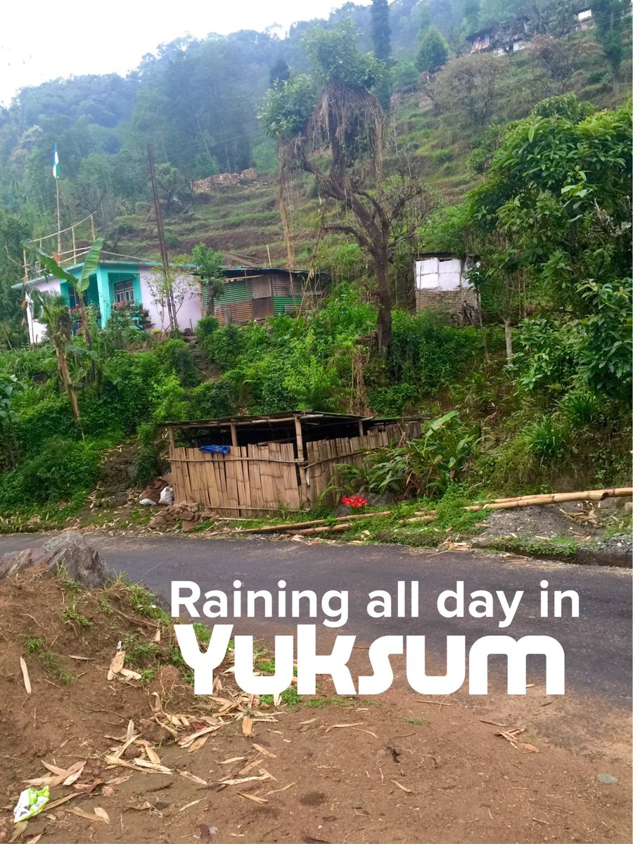 hibhaven's tweet photo. Two days of non stop rain. And we finally say #goodbye to #Yuksum and #Sikkim. @DiscoverSikkim @TourismSikkim https://t.co/SVX7rZkSRX