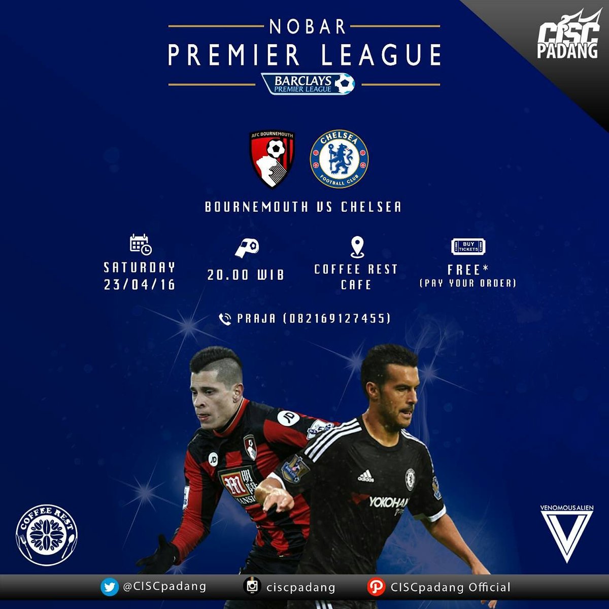 Info nobar With CISCpadang..
#ramaikan #birukan #ThisIsCISC #WeAreTheOfficial <a href="/AFCSE_Padang/">AFCSE PADANG</a>