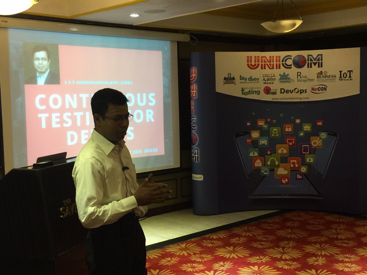 NGTConf's tweet image. @srv_subbu at #NGTconf Chennai #ContinuousTesting #DevQAOps #AgileTesting #TestEarly #TestOften