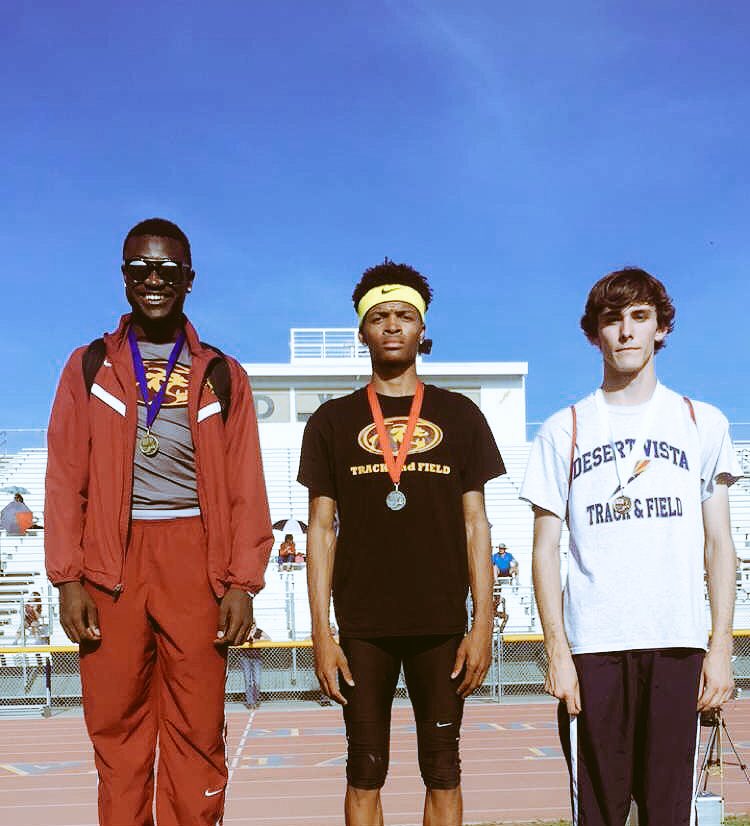 MPHS_TF's tweet photo. Rakevion White and Cornelius Payne go 1-2 in the 110m hurdles #TempeCityMeet #ROLLPR1DE https://t.co/HqDNcee7fx