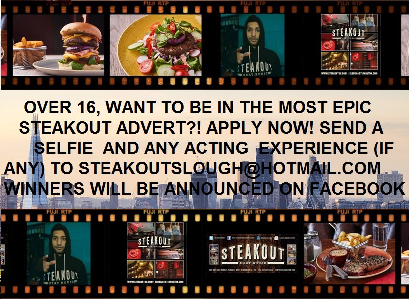 SteakoutSlough's tweet photo. Good Luck! https://t.co/Ut1Px2bnWs #slough #london @sloughobserver @londoncasting16 @Asianstar1016fm @acting #win https://t.co/XekCJLijkr
