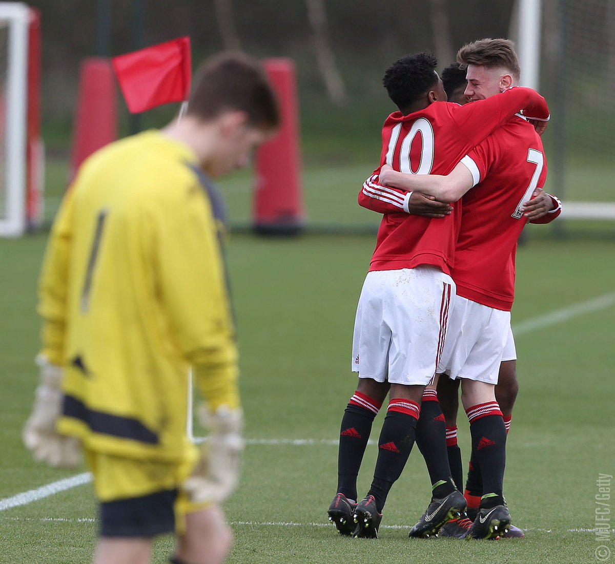 ManUtd's tweet photo. U18s: Good luck to the lads away to Norwich later today - kick-off is at 13:30 BST. #mufc https://t.co/4xCZoU5E2m
