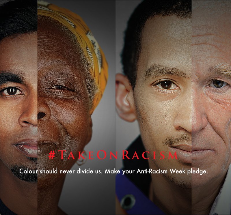 NelsonMandela's tweet photo. #TakeOnRacism wherever you encounter it. Learn &amp; Talk about it. Speak out against it. https://t.co/Tb0VUPcbkR https://t.co/0KV1hCgJpc