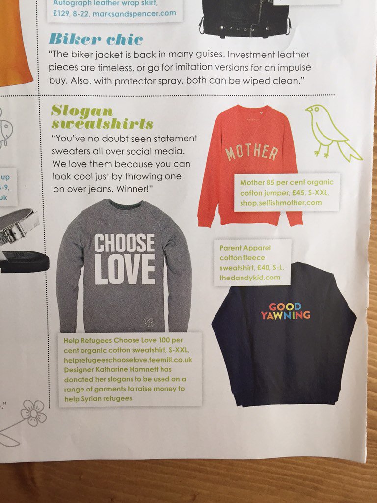 Amongst good company in <a href="/PrimaBabyMag/">Prima Baby Magazine</a> this month #slogansweatshirt #goodyawning ❤️💛💚💙