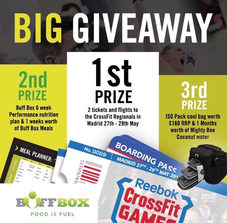 BuffBoxMeals's tweet photo. #prize @CrossFitGames #giveaway #crossfit https://t.co/slcV14kRAa
