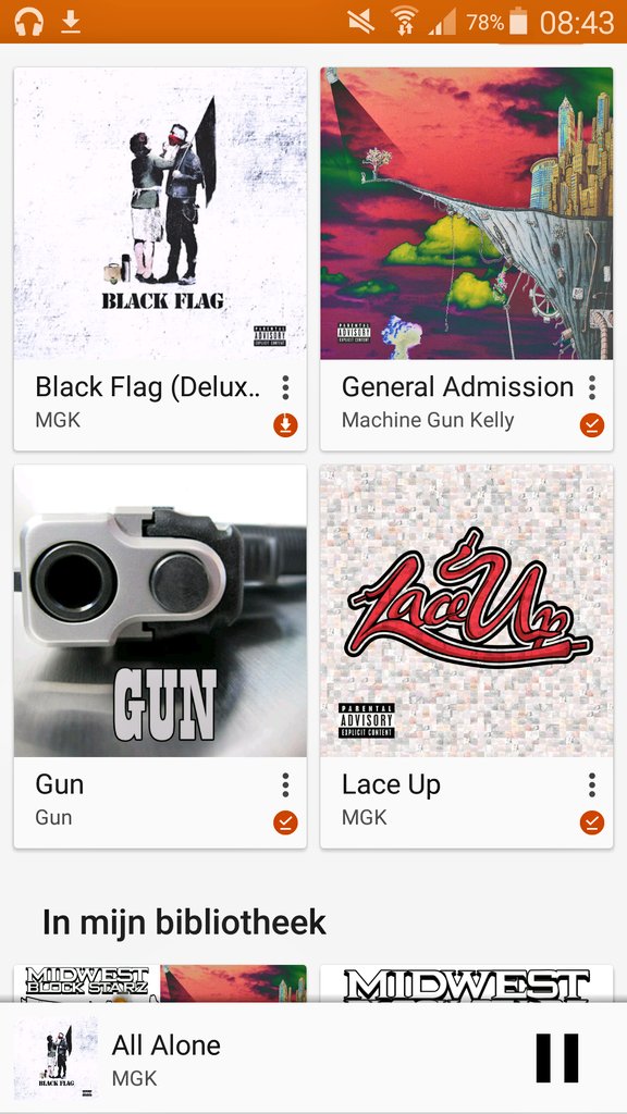 bb6f161986b94ba's tweet photo. HELL YES! Either @machinegunkelly or @GooglePlayMusic listened to my prayers about Black Flag but both of you rock! https://t.co/YSNA0SqfD0