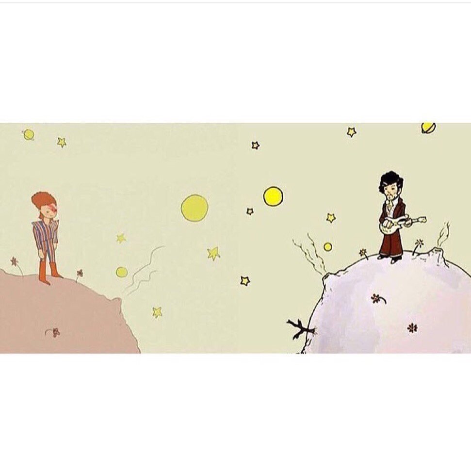 BiancaJagger's tweet photo. I am mourning the tragic loss of #PrinceRIP and #DavidBowieRIP two of the most created music icons of our era - https://t.co/QvrDA7r5tS