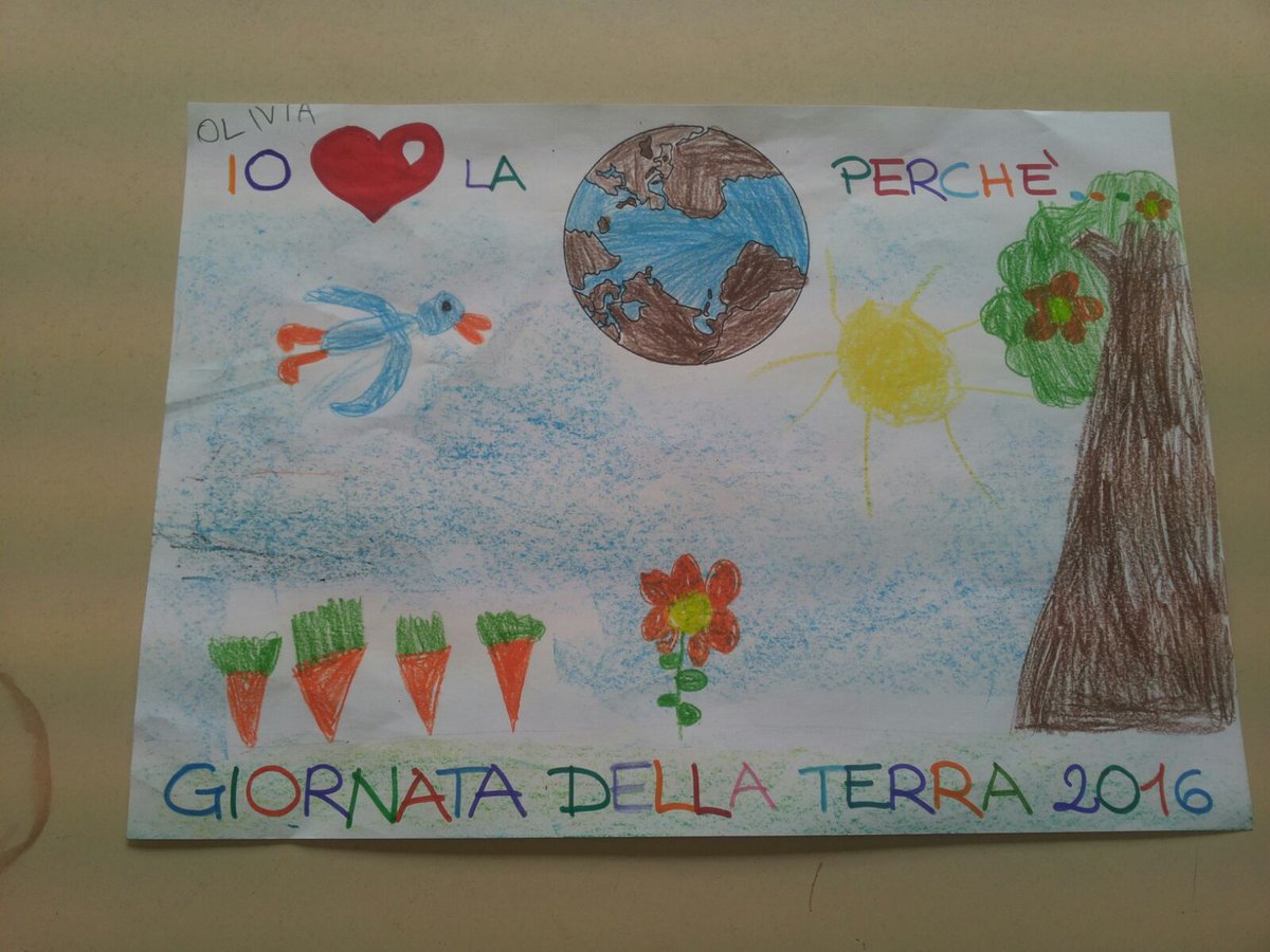 MIsocialTW's tweet photo. Educazione ambientale è investimento su futuro! Grazie a bimbi scuola Parboni Roma per i disegni #GiornataDellaTerra https://t.co/7cP1hdxwDT