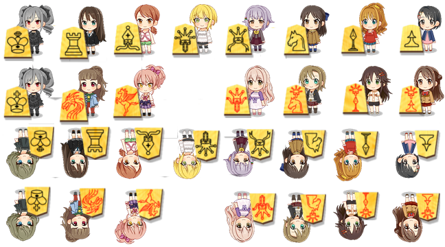 身体を張って将棋を指す輿水幸子bot V Twitter アイドル駒第二弾が出来ました まあ 大分マシになってきましたね 見本図は四間凛に ５七幸子左急戦ですね 駒はhidetch氏の国際駒を使用させて頂いています ありがとうございました 例によってshogiguiで遊べます