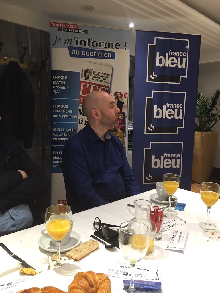 cjd_nancy's tweet photo. Marc Caissal président du @cjd_nancy présent à la présentation de F. Piot aux rencontres matinales de l'Excelsior. https://t.co/7HTF0qa21j