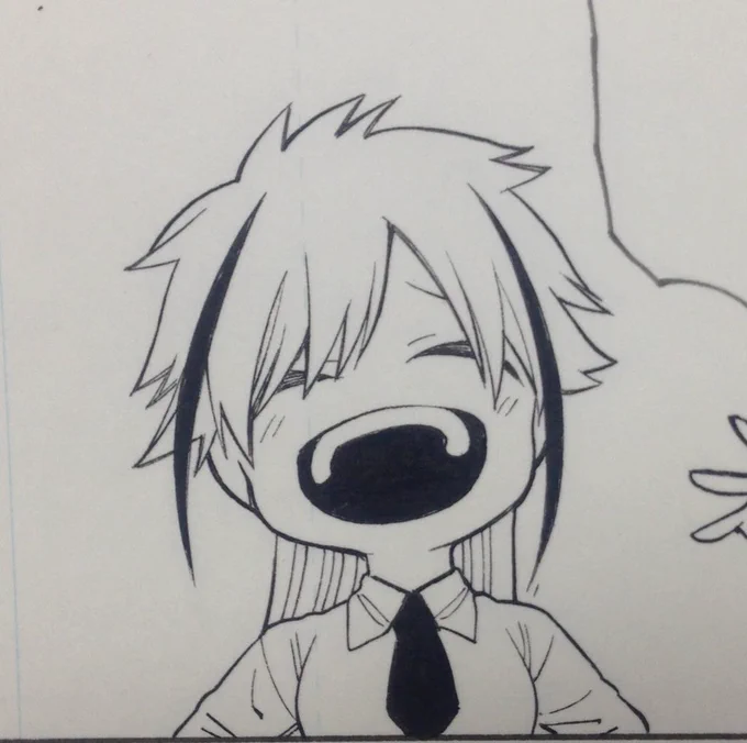 個人的に可愛く描けて嬉しかったチビキャラの一コマ 