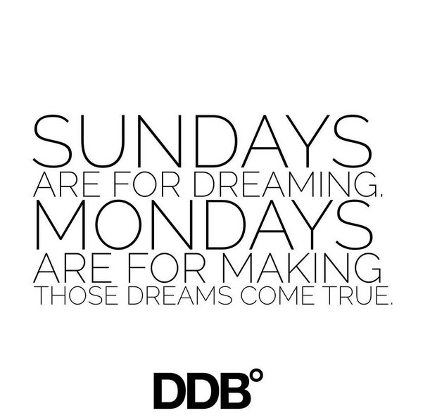 Good morning! We hope you're all well rested and ready for the week. #MondayMotivation #DDBquotes