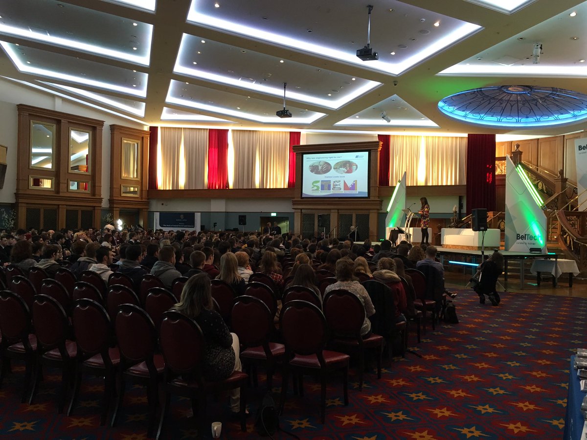 bfastmet's tweet photo. Another absolutely packed day at #BelTech16 We are here to talk about all things tech and our @CoderDojoBMC https://t.co/c26GdUqpin