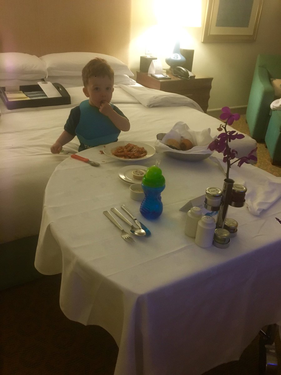 Definitely getting used to room service